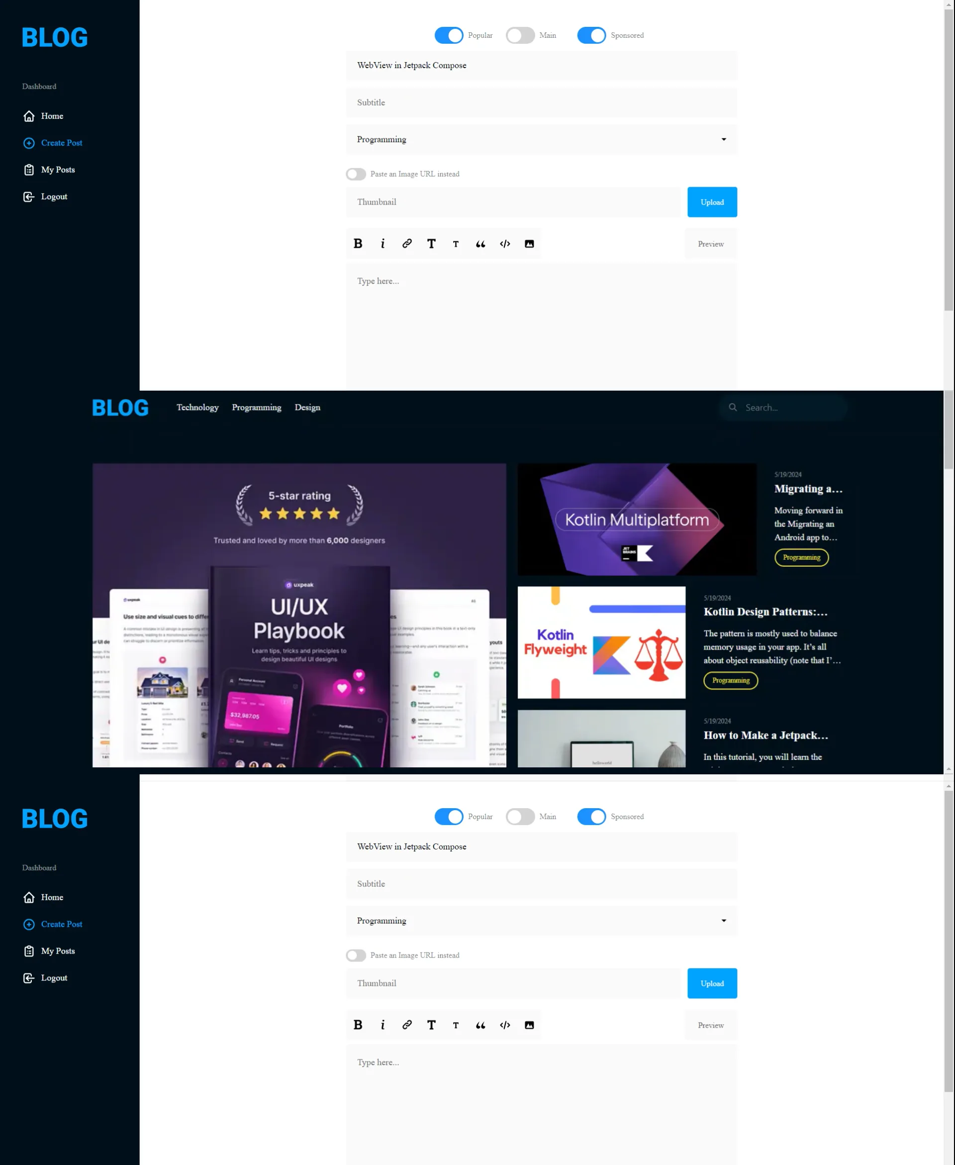 Full-Stack Blog (KMP) - Project by Mohamed Elgohary